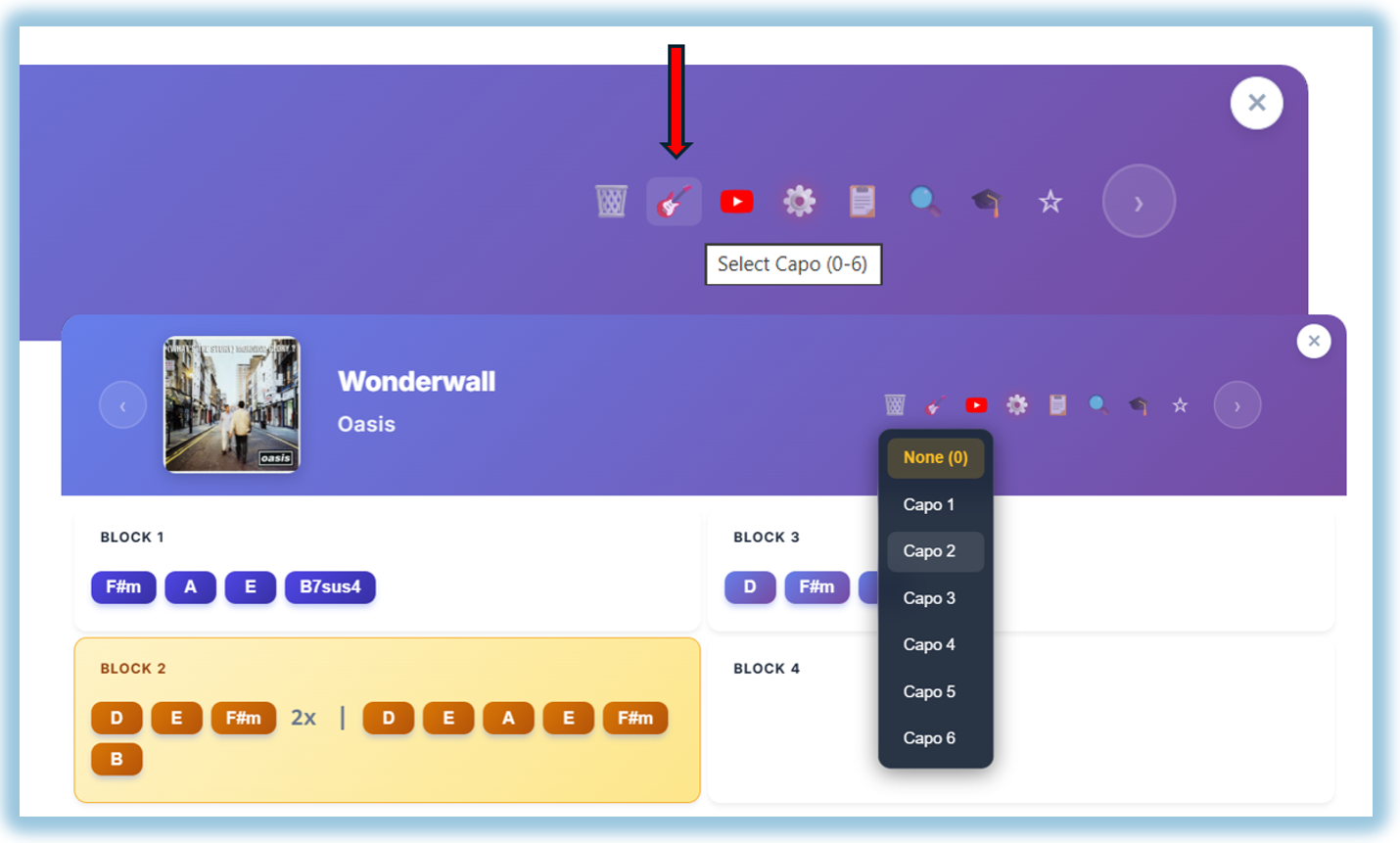 Capo Feature Interface