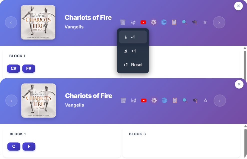 Transposing Controls